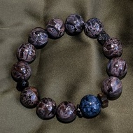 彼得石 特別色系古銅龍鱗能量手串 強火彩彼德石