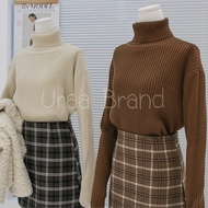 7 สี / อก 42-50 นิ้ว เสื้อไหมพรมแขนยาว เสื้อไหมพรมคอเต่า เสื้อคอเต่า ผ้าร่อง กันหนาว รุ่น Sweater Winter Oversize - A11