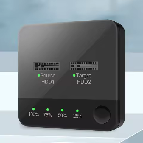 Hard Disk Copier with LED Indicator Hard Drive Docking Station Data Transmission Dual Rotors Reading