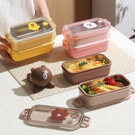 304 Stainless Steel Lunch Box Can Inject Water Heating Lunch Box Student Portable Lunch Lunch Box