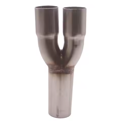 Universal Car Exhaust Merge Collector Dual T304 Stainless Steel 2 into 1 Welded Pipe for DIY Project