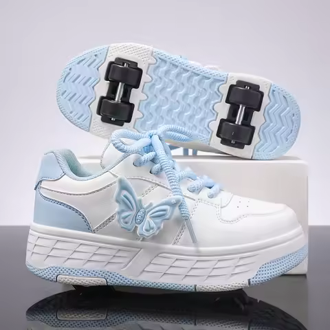 Children's Crazy Shoes Roller Skates Girls' Popular Four-Wheel Crazy Shoes Student Invisible Wheel S