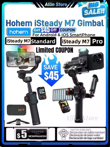 hohem M7 iSteady M7 Cell phone gimbal Stabilizer 3-axis Anti-Shake Stands Extendable Selfie Stick Fo