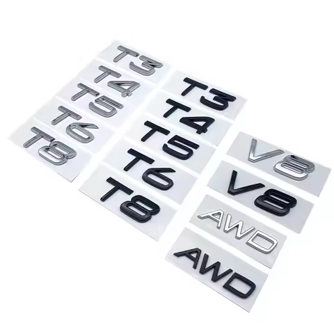 ABS Letters T3 T4 T5 T6 T8 V8 AWD Logo Emblem Badge Car Sticker for V40 V60 S40 S60 XC60 XC90 XC40 S