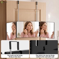 3 Way Barbers Mirror Portable Trifold Shaving Mirror For Shaving Braiding