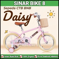 Sepeda Anak Perempuan Ukuran 16 Inch Bnb Daisy Vintage Keranjang Usia