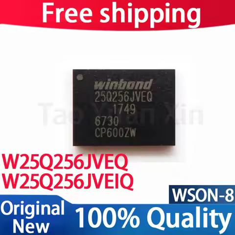 (5piece) W25Q256JVEIQ W25Q256 25Q256JVEQ WSON-8 Chipset