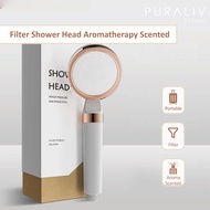 Puraliv Travel Shower Head Filter Aromatherapy Scented 3 Stage Filtered VC Capsule Travel Accesories