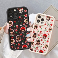 Baby and Strawberry Wallpaper Case for iPhone 17 16 15 14 13 12 11 Pro Max XS Max High Edge Silicon