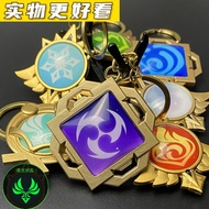 HY&amp; Around the Original God Eye of God Clock Pendant Reflective Rice Wife Glass Moon Diamond Badge Alloy Key Ring Send G