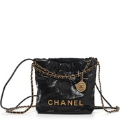Chanel Black Quilted Calfskin Mini 22 Bag Gold Hardware, 2024