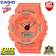 Original G-Shock Men Women Sport Watch GMAS130 Japan Quartz Movement 200M Water Resistant Shockproof and Waterproof World Time LED Auto Light Boy Man Girl Authentic Gshock Wrist Sports Watches 4 Years Warranty GMA-S130VC-4A (Ready Stock)