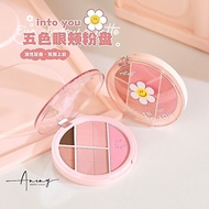 【正品】INTO YOU眼影盘五色Wiggle联名综合盘01唇泥腮红修容一体日常淡妆【现货速发】