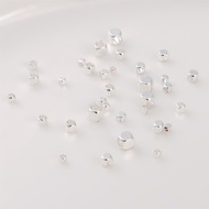 Silver Faceted Square Beads Spacer Beads diy Jewelry Accessories Handmade Spacer Beads Beaded Spacer