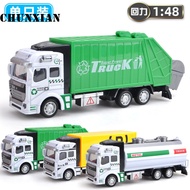 Ready Stock City Vehicle Pull Back Garbage Diecast Truck Toys Gift For Boy Girl | Lori Truck Sampah 