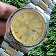 SEIKO 5 NAUTILUS TWO TONE AUTOMATIC 7S26-03R0 GOLD DIAL