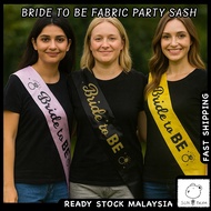 Sun Bear Bride To Be Fabric Party Sash Selempang Wedding Decoration Girls 156 cm x 9cm 30 inch