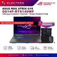 ASUS ROG Strix G16 G614P-RTS140WP 16" 2.5K 300Hz Gaming Laptop (R9-8940HX, 16GB, 1TB SSD, RTX5070 Ti