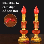 Đèn thờ dùng pin đèn cầy điện để bàn thờ | Đức Hiếu Shop