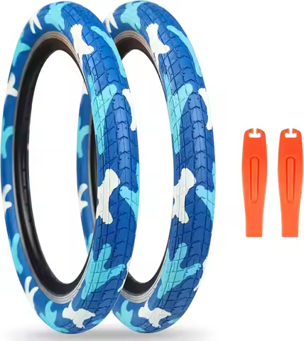 ZUKKA20 x 2.125 Bike tire 2 Pack 20 Bike tire BMX Bike Tires Kids Blue 20" Bike Tires Folding Replac