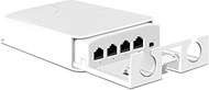 Davuaz Outdoor PoE Extender, 1 in 3 Out PoE+ Extender with 100Mbps, Up to 30W, IEEE802.3af/at Compat