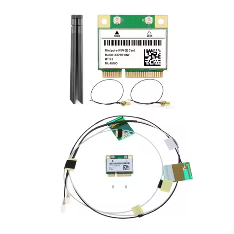R2LA Card WiFi 6E AX210HMW Mini PCI-E Wifi6e Card Bluetooth-compatible 5.2 For AX210 Wireless Adapte