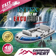 Intex Inflatable Boat Set EXCURSION Fishing Or Kayak Boat With Aluminium Oars And Hight Output Air P