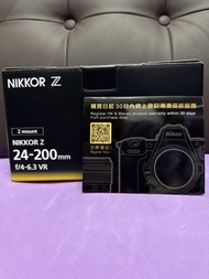 全新未用過 抽獎禮物 香港行貨 Nikon Z 24-200 24-200mm VR Z5 Z6 Z7 Z9 Use