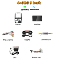 【4+32G】2 Din 9 นิ้ว Android 13 รถวิทยุบลูทู ธ อัตโนมัติสำหรับ Isuzu D-Max DMAX 2007 2008 2009 2010 2