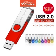 JASTER Flash Drive Keychain Gift USB2.0 64GB to 128MB Pendrive Rotatable Multi Color Mini Thumb