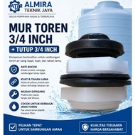 One package of 3/ 4 tower nuts + 3/ 4 inch outer thread cap