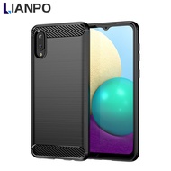 LIANPO For Samsung Galaxy A02s Samsung Galaxy A02 M02 Phone Case Armor Carbon Fiber TPU Soft Silicon