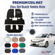 Premium Customized Single Color Coil Car Mats Toyota Wish
