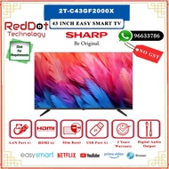 SHARP 2T-C43GF2000X 43 Inch Easy Smart TV (Local SG Seller)