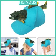 NERV Novelty 3D Fish Baseball Hat Birthday Party Creative Fish Hat Holiday Headwear Creative Fish Ha