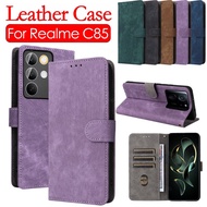 For RealmeC85 Flip Leather Phone Case For Realme C85 Pro C85Pro C85X C 85 RealmeC85 Pro RealmeC85Pro