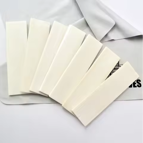 2pcs/Set Bovine Bone Patch Small Straight Folding Knife Handle Cattle OX Bones Material Damascus Kni