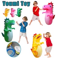 Kids Inflatable Boxing Kids Toys Dinosaur Tumbler Toys with Pump Outdoor Boxing Activities