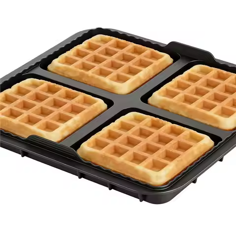 For Belgian Waffles, Pancake Egg Patty Patterys Non-Stick Square Waffle Molds For Air Fryer, Baking 