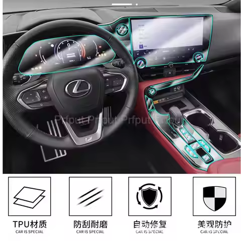For Lexus NX NX450H NX350 NX250 NX350H 2022 Car Interior Center console Transparent TPU Protective f