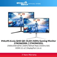 PHILIPS Evnia QHD QD-OLED 27" 240Hz Gaming Monitor - 27M2N6500L | 27M2N6501L