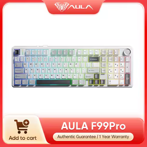 AULA F99 Pro Machanical Keyboard Original Hot Swap 99 Keys Bluetooth5.0/2.4G Wireless/Wired Tri-mode