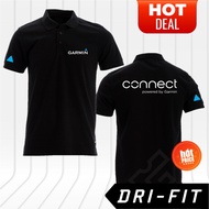 Dri Fit Polo NEW Connect powered by Garmin Logo Running Hiking T-Shirt Tee 100% Microfiber 160GSM Qu