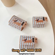 【Stock Ready】For Sony WF-1000 XM5 Case Cute Cartoon Textile Crafts Earphone Case Casing Cover