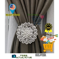 Luxury Rhinestone Flower1pc Magnetic curtain tieback Pengikat Langsir Magnet Curtain strapping Punch