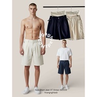 XT Xintao Men's Jean Shorts, High Quality Gurkha Shape, High Waist Pleated Men's DenimShorts with Si