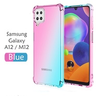 Carristo Samsung Galaxy A12 / Samsung Galaxy M12 Anti-Shock Case Cover Rainbow Aurora TPU Soft Casin