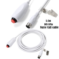 Nurse Caller Push Button Switch cable 8pin Emergency Call Button cable with Clip, Nurse Call cable