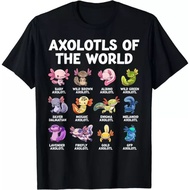 Axolotls Of The World Kawaii Types Of Axolotl Fish Amphibian Tees