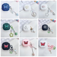 For Baseus WM01 Plus / WM02 case luxury butterfly Earphone Silicone protect Cover with Keychain For 